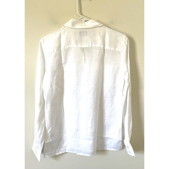 UNTUCKit Linen Cotton Button Down Long Sleeve Shirt White Size 16 Plus NEW - Picture 3 of 9